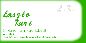 laszlo kuri business card